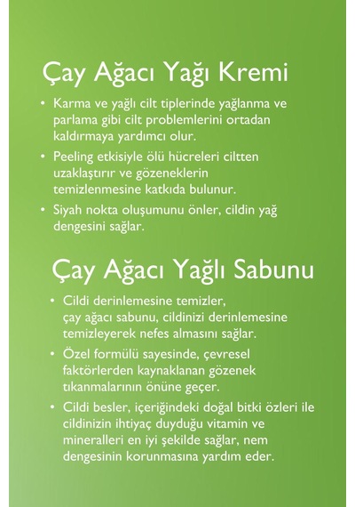 Çay Ağacı Krem &çay Ağacı Yağlı Sabun Set