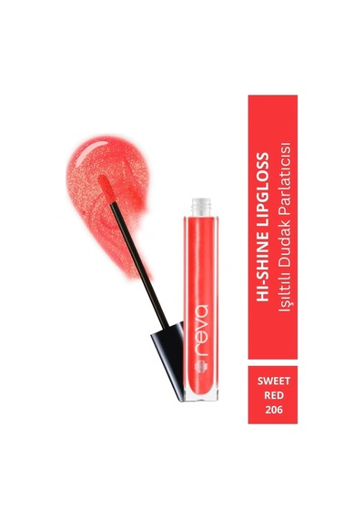 Sweed Red Işıltılı Dudak Parlatıcısı - Hi-shine Lip Gloss - No: 206 - Vegan & Temiz İçerik Diğer