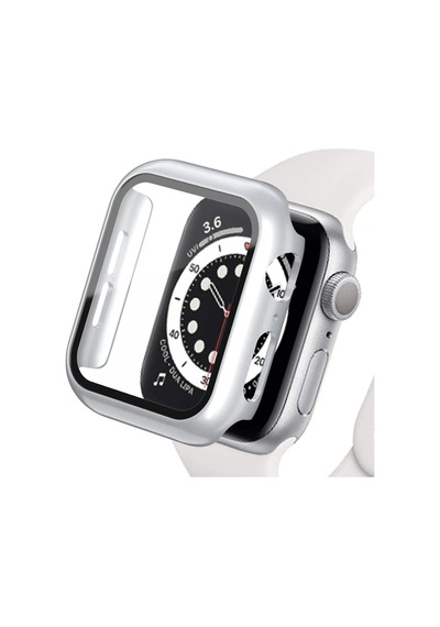 Cosmotex Newface Apple Watch Uyumlu  Ultra 49mm Camlı Kasa Ekran Koruyucu - Gümüş