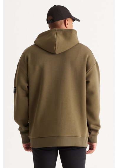 AC&Co / Altınyıldız Classics Erkek Hakı Oversize Fit Bol Kesim Kapüşonlu İçi Polarlı Pamuklu Sweatshirt Haki AC&Co / Altınyıldız Classics Erkek Hakı Oversize Fit Bol Kesim Kapüşonlu İçi Polarlı Pamuklu Sweatshirt Haki