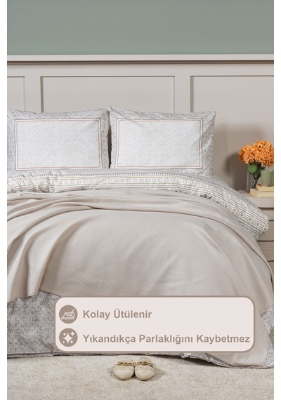 Elart Yeni Evim Pike Çift Kişilik Bej