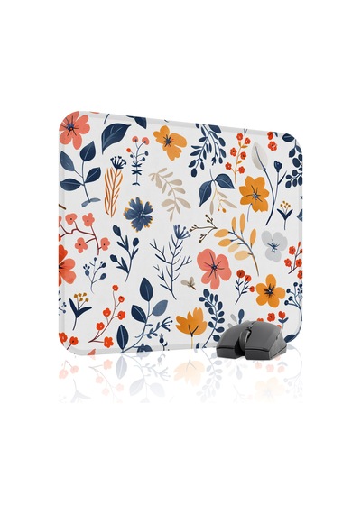 Çiçek Desenleri Kaymaz Dikişli Kauçuk Oyuncu Mousepad V4 - 48x40 Xl Gaming Mouse Pad Fare Altlığı