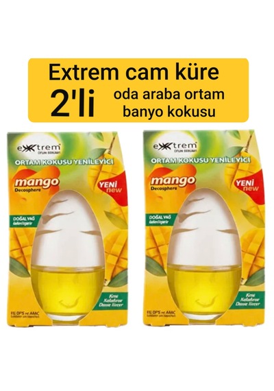 Extrem Cam Küre Oda Ortam Ev Ofis Araç Banyo Kokusu Mango 2 X 100 Ml