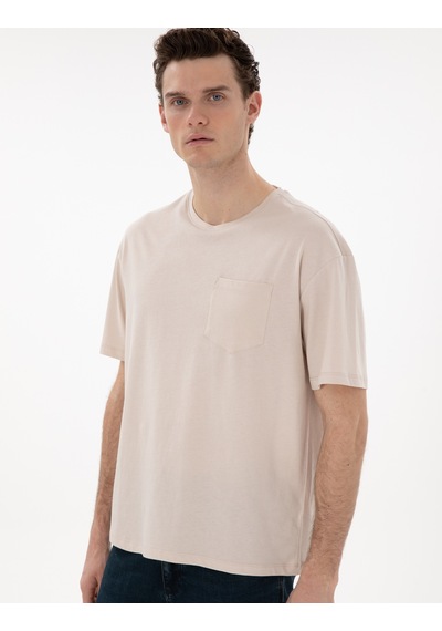 Pierre Cardin Erkek Bej Tişört Basic 50306991-vr011 Bej