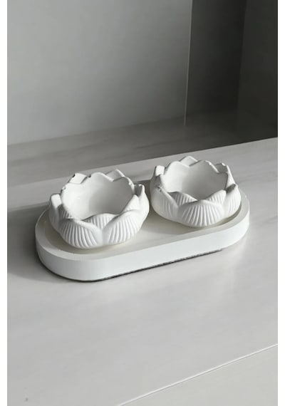 Bernami Vazo Pinterest 2'li Lotus Çiçeği Dekoratif Tabak & Kase + Oval Tabak Diğer