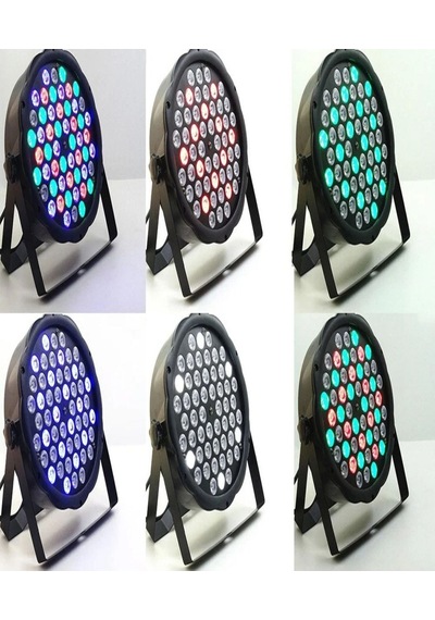 Sese Duyarlı Rgb Led 1 Watt 54x3 Led Par Sahne Işığı-parti, Disko,restoran, Bahçe, Park Plaza Vb.