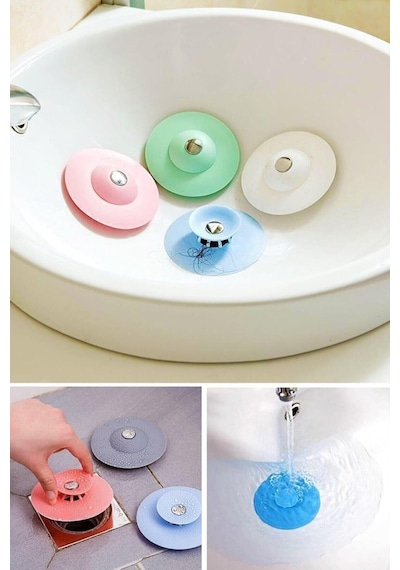 Mucit Home 1 Adet Süzgeçli Banyo Küvet Lavabo Gider Filtresi Süzgeci Pompası Tıkacı Tıpası Diğer