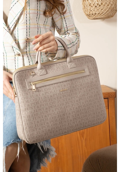 Just Polo Laptop Ve Evrak Çantası Ebat 30 X 40 Cm Taş