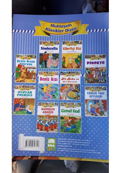 Masal Kitabı Büyük Boy 31 Cm X 44 Cm Ebat10 Adet Dünya Klasikleri