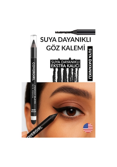Covergirl Perfect Blend Siyah Eyeliner Kalem Black 100 Suya Dayanıklı Göz Kalemi