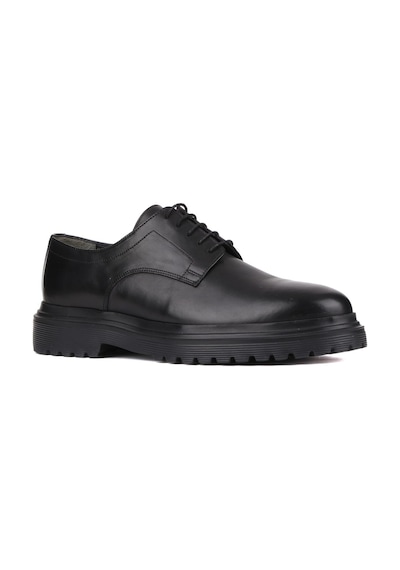 Shoetyle - Siyah Deri Bağcıklı Erkek Klasik Ayakkabı 250-2013-778-siyah Siyah