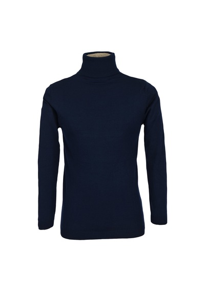 Cengiz İnler Tam Balıkçı Düz Slim Fit Erkek Triko 001