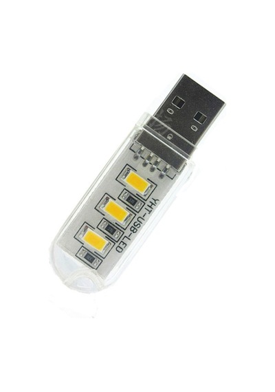 Oto4 3 Ledli Usb Işık Beyaz Renk Yüksek Aydınlarma Gücü
