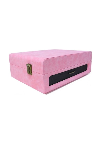 Nostaljik Özel Pembe Çantalı Pikap Bluetooth Kulaklı Hoparlör 33-45-78 Taş Ve Plastik Plak Çala Standart