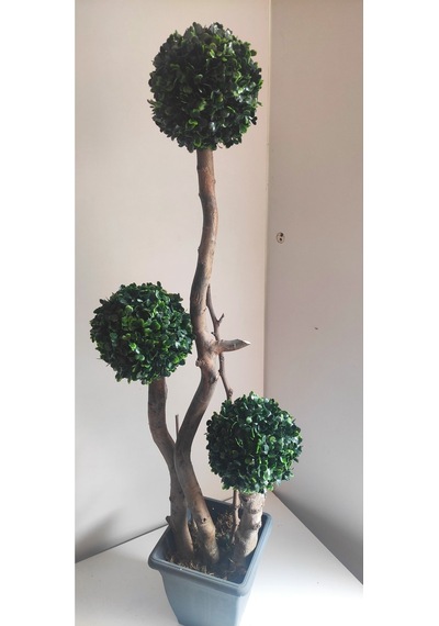 Rüzgar Çiçekcilik 110 Cm Plastik Saskida 3 Lü Top Yeşil