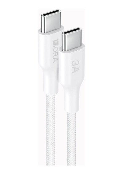 Cab272 3a Type-c To Type-c Pvc Örgü Başlıklı Data Ve Şarj Kablosu - 1 Metre - Dayanıklı