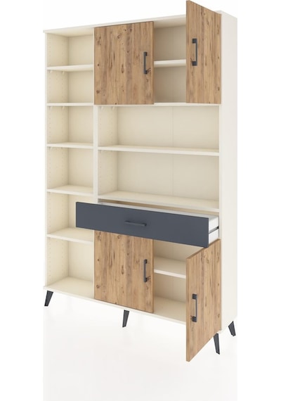 Arges Dolap 10 Raflı Tek Çekmeceli 4 Kapaklı 132x30x195 Aytaşı-çam/antrasit Atlas Çam/antrasıt Arges Dolap 10 Raflı Tek Çekmeceli 4 Kapaklı 132x30x195 Aytaşı-çam/antrasit Atlas Çam/antrasıt