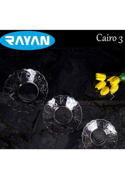 6'lı Cam Tabak Güneş Yıldız Gül 3 Model Royaleks-g-405 Diğer