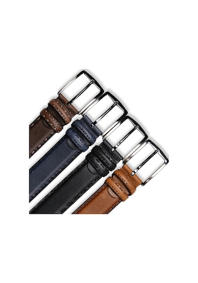 Mft Leather Hakiki Deri Erkek Kemer Saraç Dikişli, 4 Cm, Lacivert 7602 Lacivert