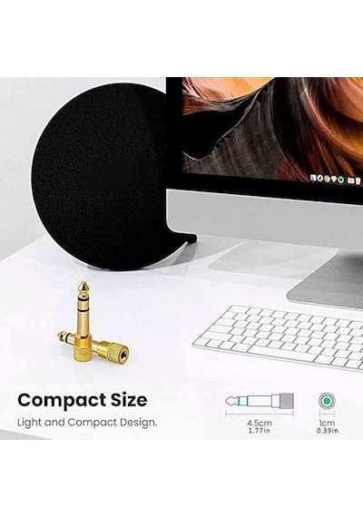 Ayrex Amfi Giriş Çevirici Stereo Amfi Giriş Çevirici 3.5 Mm Dişi 6.35 Mm Erkek Çevirici Kulaklık Jack Piyano Çev Genel