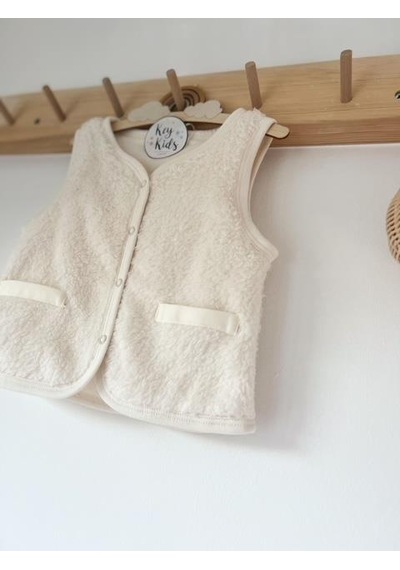 Key Kıds Bej Peluş Welsoft Bebek Ve Çocuk Yelek