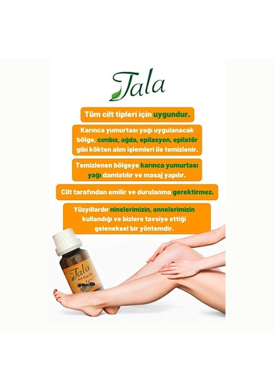 Tala Karınca Yumurtası Yağı Tüy Azaltıcı Tüy İnceltici Tüy Dökücü 20 Ml