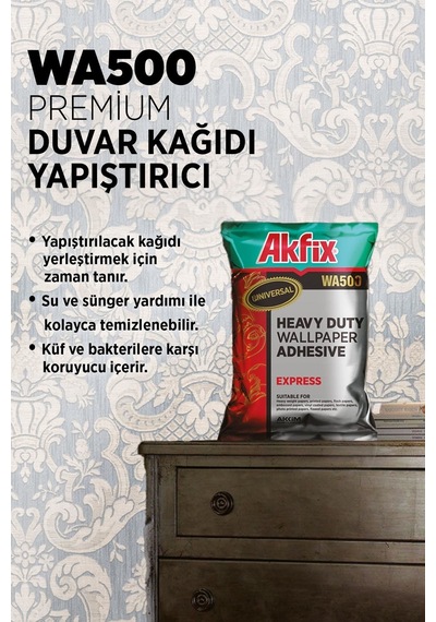 Akfix WA400 Duvar Kağıdı Tutkalı 500 Gr.