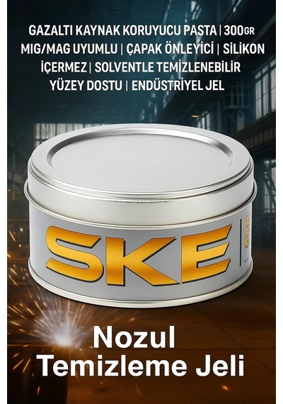Proalet Ske Nozul Temizleme Jeli, Gazaltı Kaynak Koruyucu Pasta, 300 Gr, Mıg/mag Uyumlu, Çapak Önleyici, Silikon İçermez, Solventle Temizlenebilir, Yüzey Dostu, Endüstriyel Jel