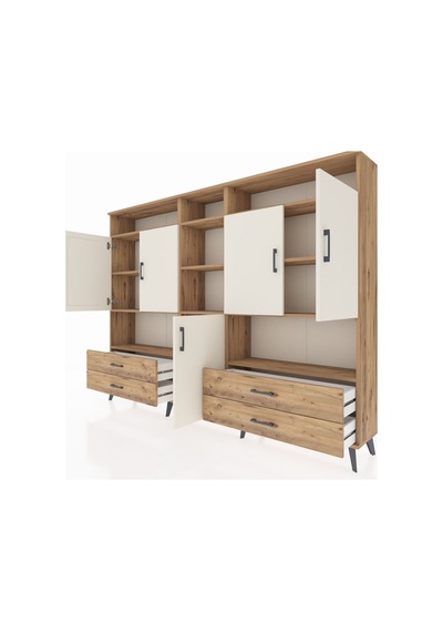Arges Dolap 12 Raflı 4 Çekmeceli 5 Kapaklı 220x30x163 Çam-aytaşı/çam Aytası/atlas Çam - Atlas Çam Arges Dolap 12 Raflı 4 Çekmeceli 5 Kapaklı 220x30x163 Çam-aytaşı/çam Aytası/atlas Çam - Atlas Çam