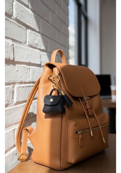 Pololiza Simli Bag Charm Mini Cüzdan / Çok Amaçlı Lüks Anahtarlık Ve Çanta Askı Süsü Çanta Aksesuar Siyah