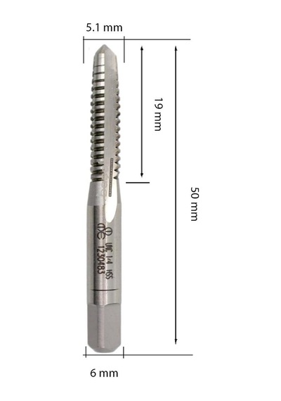 Mte Unc 1/4 X 20 Diş El Kılavuzu 3 Lü Hss Dın 351
