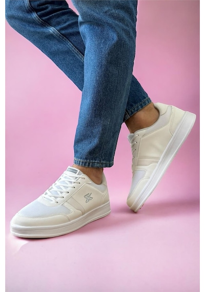 Erkek Günlük Sneaker Rahat Spor Ayakkabı Beyaz-Beyaz