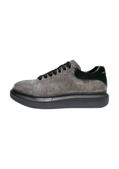 Gri Süet Erkek Sneaker Siyah