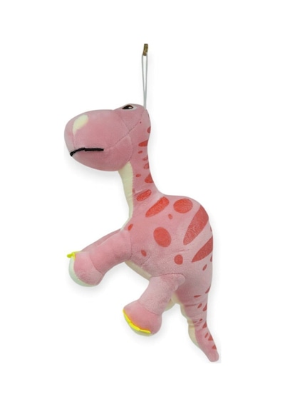 Sevimli Peluş Dinazor Turko Dino 35 Cm - Pembe Lisinya Çok Renkli