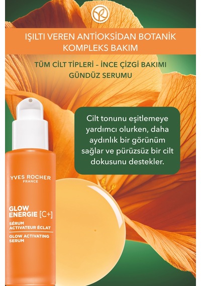 Yves Rocher Gündüz Serumu - C Vitamini - Işıltı Veren Botanik Kompleks Bakım Glow Energie 30ml-81791