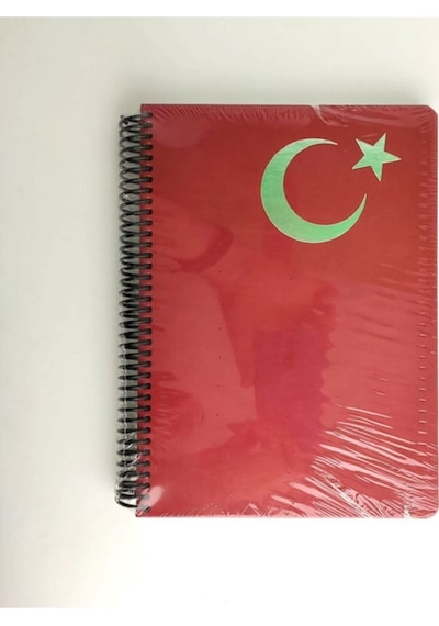Kırmızı Kapaklı Yaldızlı Spiralli Defter Kareli 140 Yp
