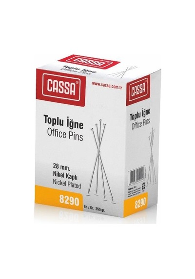 Cassa 8290 Toplu İğne Nikel Kaplı 28Mm 250Gr