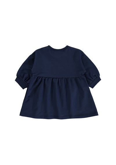 Civil Baby Çiçek Nakışlı Basic 6-18 Ay Elbise - Lacivert Koyu Lacivert