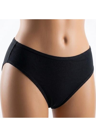 3 Adet İmer Kadın Modal Düz Bikini Külot 124 Siyah