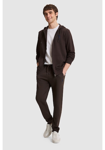 U.S. Polo Assn. Erkek Koyu Kahverengi Slim Fit Paçası Lastikli Eşofman Altı 50329410-vr084