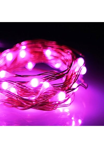 5 Metre Pembe Pilli Led Işık Canlı Pembe Işık Ip65 Su Geçirmez Sevgililer Gününe Özel Pembe Led Işık Pembe
