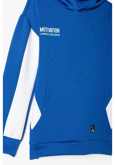 Koton Erkek Çocuk Kapşonlu Sweatshirt Kanguru Cepli Uzun Kollu Saks Mavi