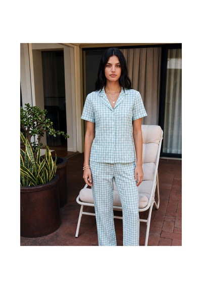 Fit Women Viskon Karışım Homewear Su Yeşili Pijama Takımı