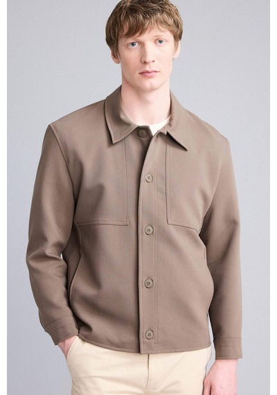 Defacto Regular Fıt Polo Yaka Astarlı Blazer Ceket G6393ax26spkh487 Haki-kh487