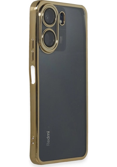 Ilkeshop Newface Xiaomi Redmi 13c Kılıf Razer Lensli Silikon - Gold