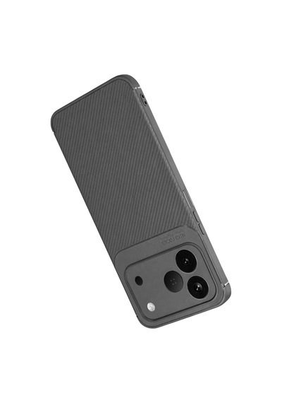 Mey Najmaddin Tecno Spark 50 4g Auto Focus Karbon Kapak - Gri Najmaddin Diğer