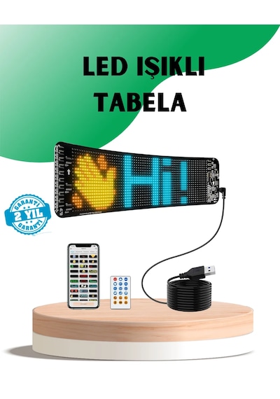 Usb Destekli Led Mağaza Tabelası Renkli Rgb Kayan Yazı Paneli Diğer