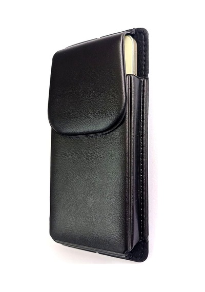 Takılan Lüks Deri Telefon Kılıfı Mıknatıslı 17x8 Cm Siyah Diğer