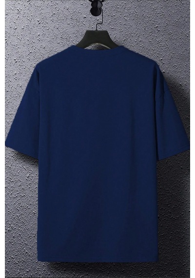 Flood Of Style Unisex Aleman Rapero Baskılı T-shirt Lacivert