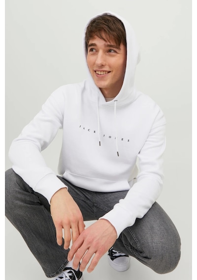 Jack & Jones Jack&jones Jjestar Jj Sweat Hood Noos Beyaz 001